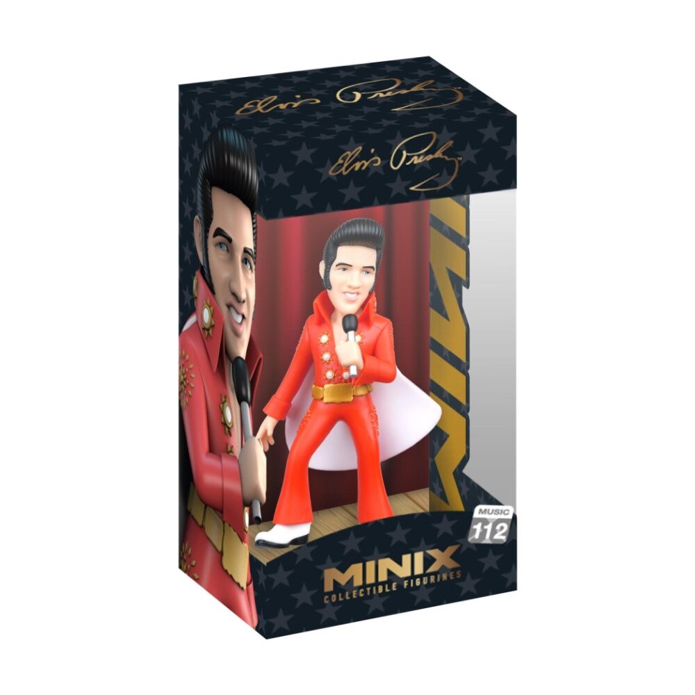 Minix Elvis Presley Red Suit Collectible Figurine 112 Music Icon Model