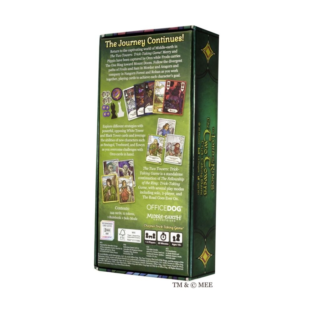 Asmodee The Lord Of The Rings Two Towers Trick Taking Card Game