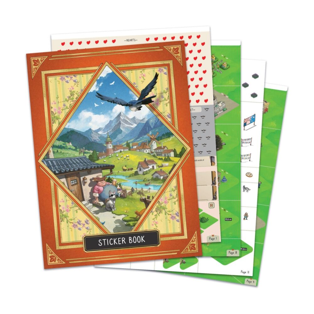 Asmodee Cozy Stickerville Card Game Cooperative Village Building 8y+