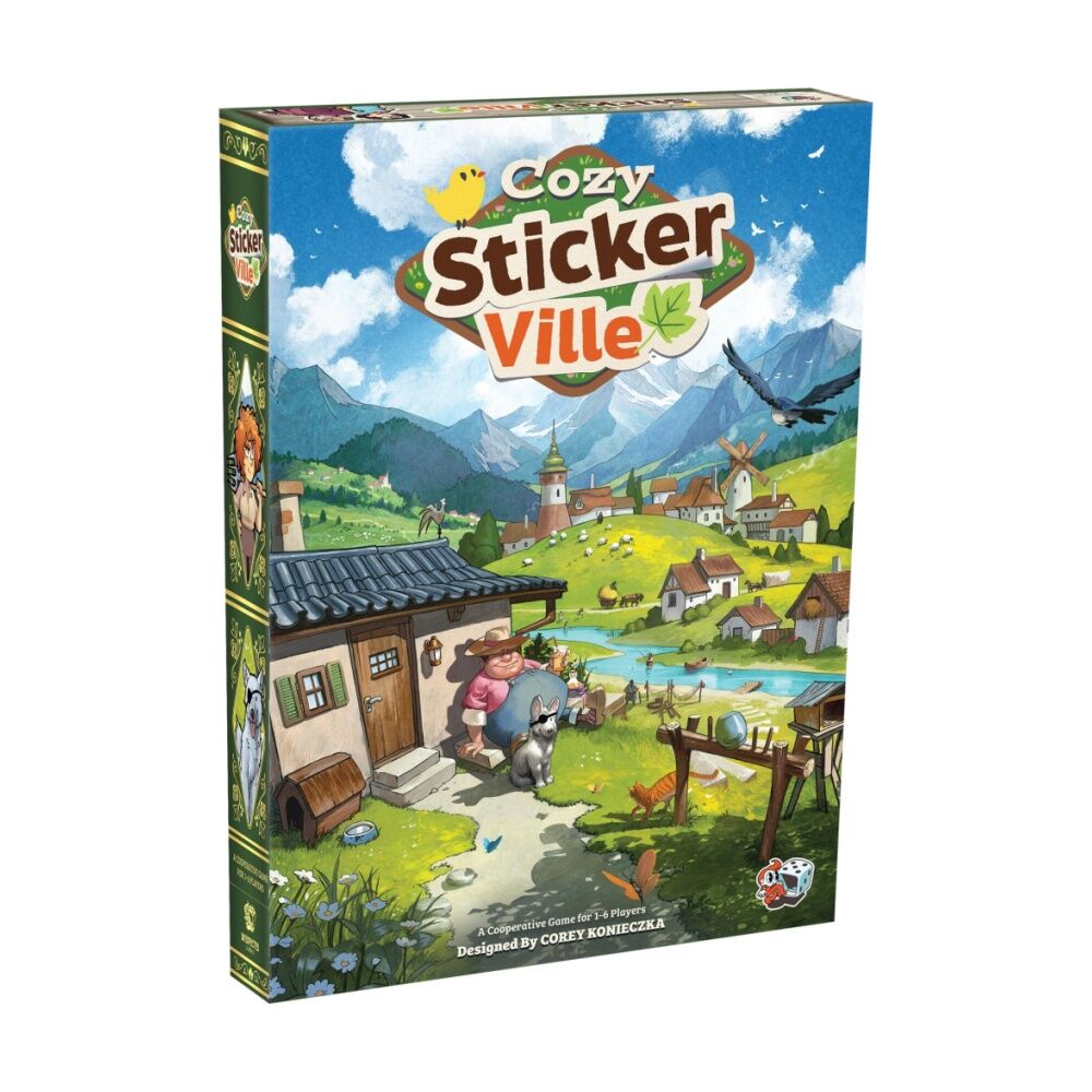 Asmodee Cozy Stickerville Card Game Cooperative Village Building 8y+