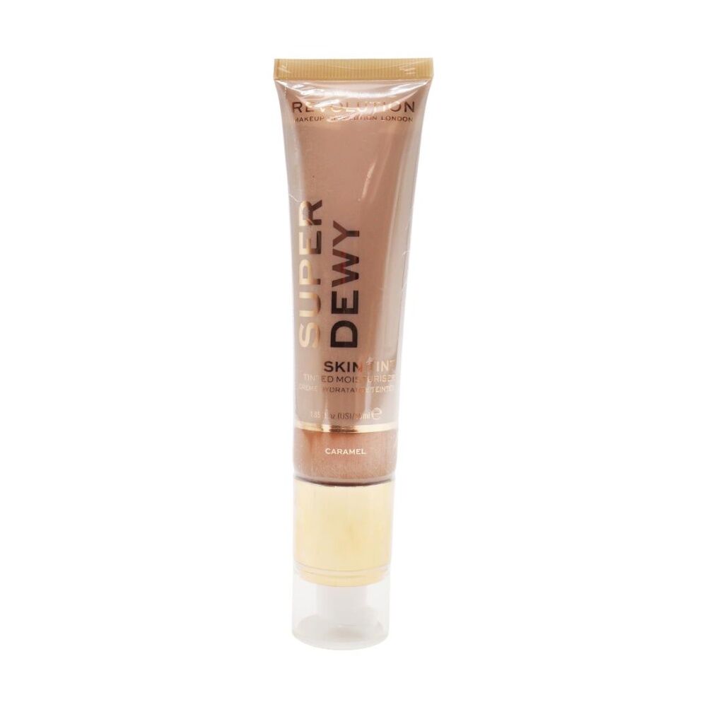 Revolution Super Dewy Tinted Moisturiser Complexion Makeup Caramel 15ml