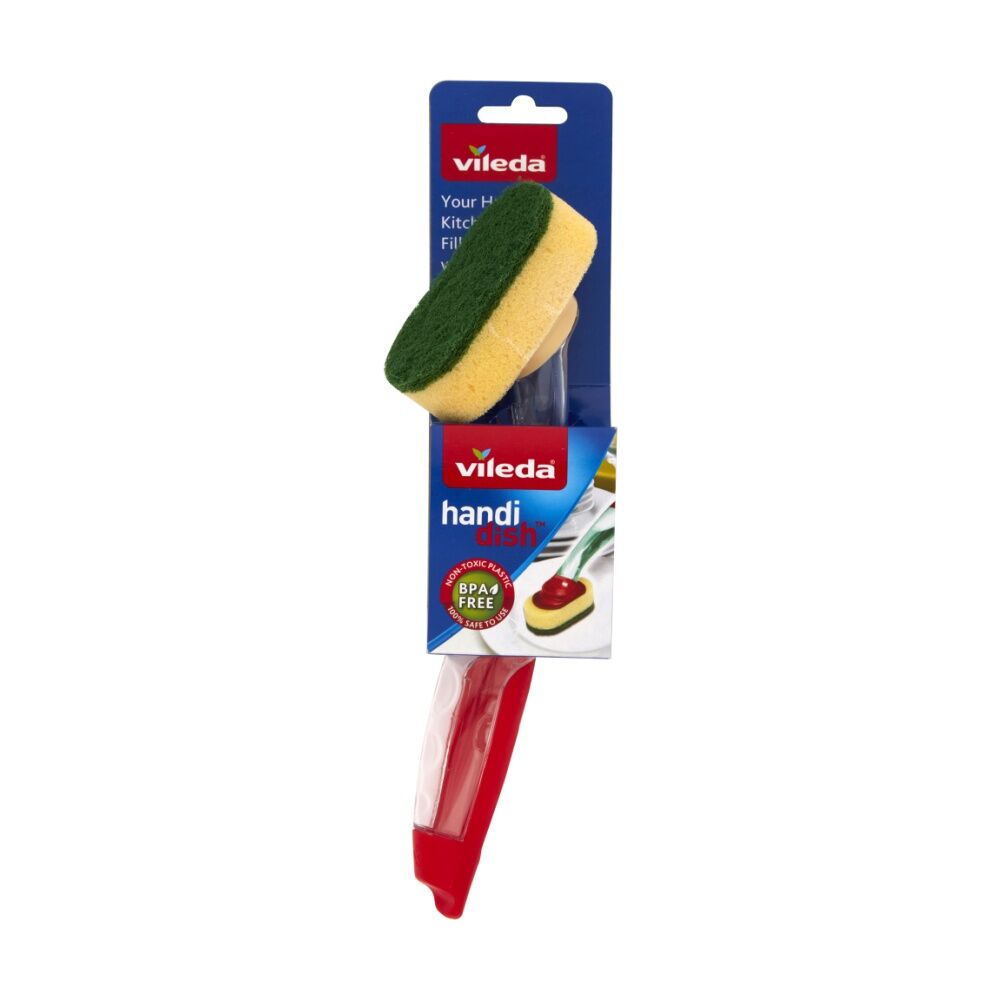 4PK Vileda Handi Dish Refillable Dish-Handle Soap Dispensing Handle