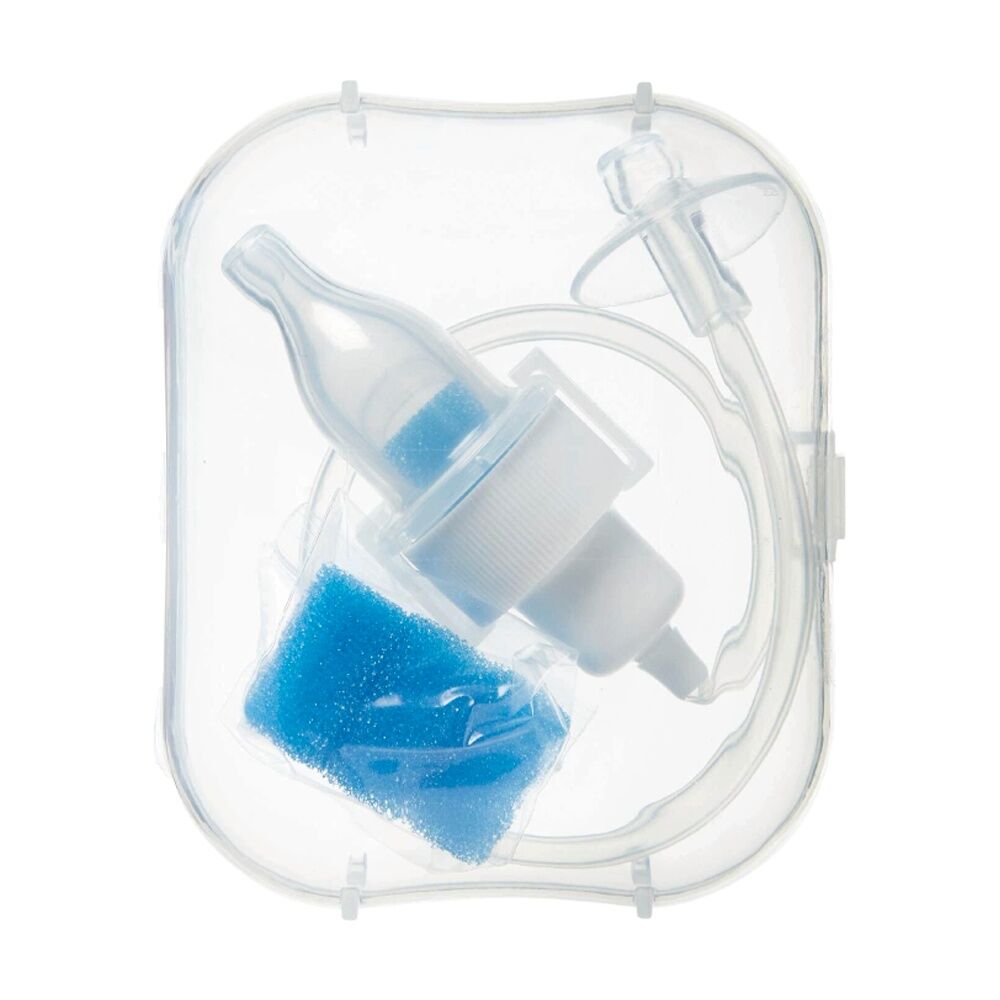 4x Nuby Breathe-Eez Baby Nasal Aspirator W/ Travel Case Safe Easy Clean Blue