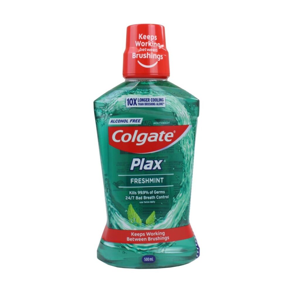 8PK Colgate Plax Refreshing Freshmint Oral Dental Breath Mouthwash 500ml