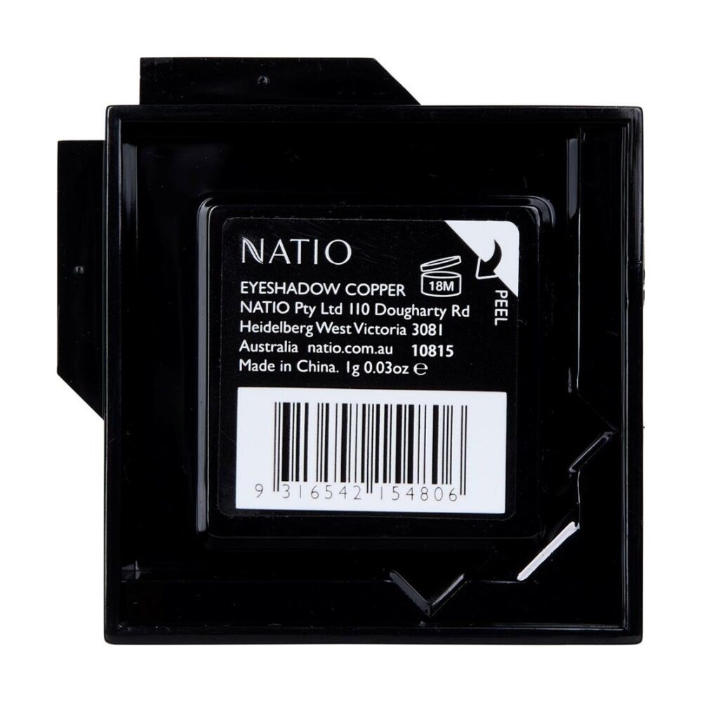 3PK Natio Eyeshadow Single Colour Compact Cosmetic Makeup Product Copper 1g