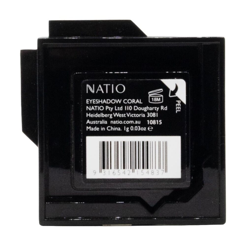 3PK Natio Eyeshadow Single Colour Compact Cosmetic Makeup Product Coral 1g
