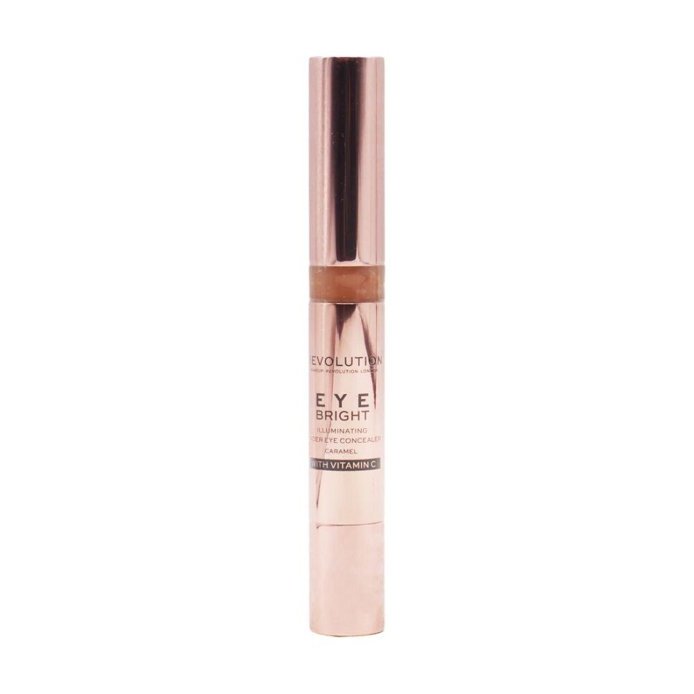 3PK Revolution Eye Bright Concealer Illuminating Under-Eye Makeup Caramel 4g