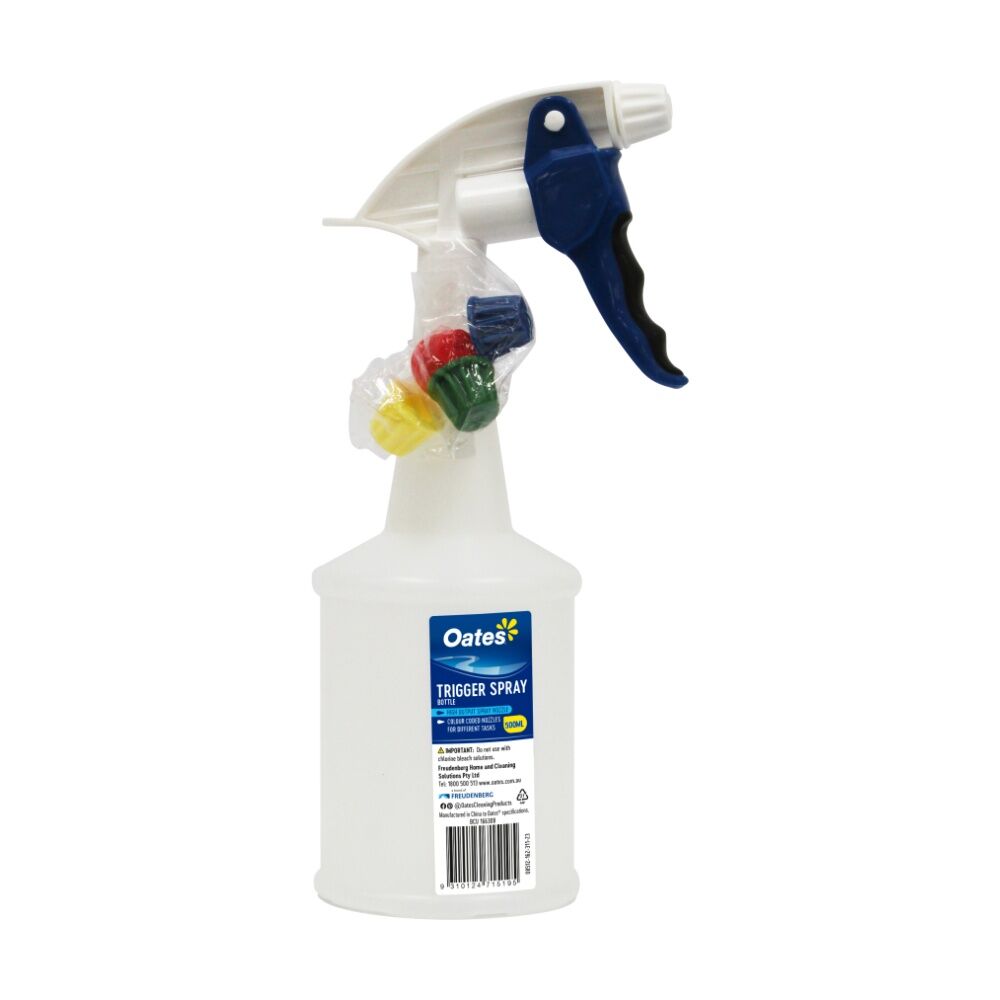 6PK Oates Trigger Spray Bottle Heavy Duty High Output Assorted 500ml