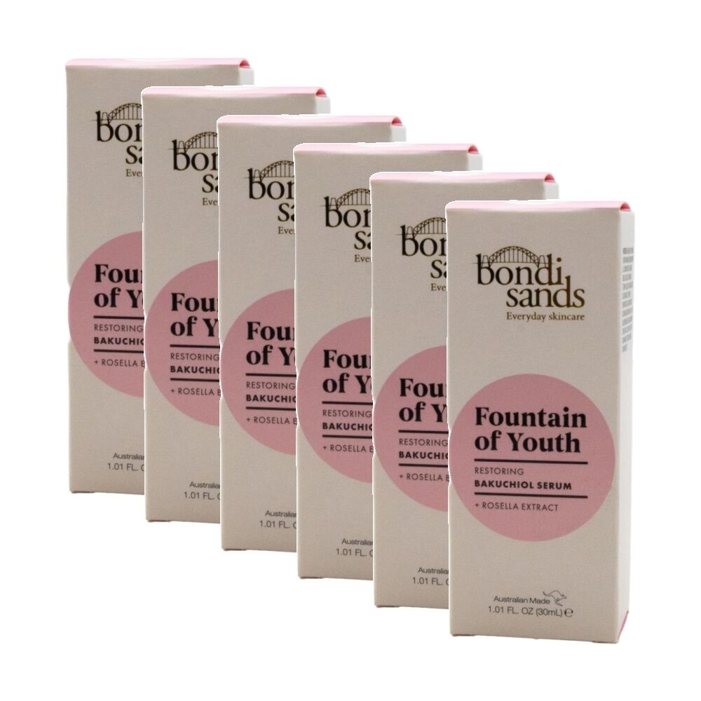 6PK Bondi Sands Serum Fountain Of Youth Restoring Rosella Extract 30mL