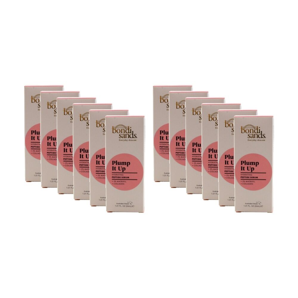 12PK Bondi Sands Peptide Serum Plump It Up Hydrating Matrixyl Collagen 30mL