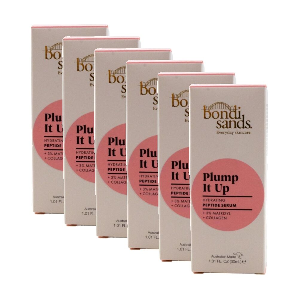 6PK Bondi Sands Peptide Serum Plump It Up Hydrating Matrixyl Collagen 30mL