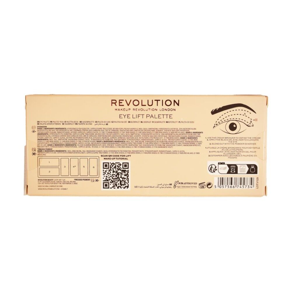 3PK Revolution Eye Lift Palette Eyeshadow Makeup Multi-Shade Compact 1.8g