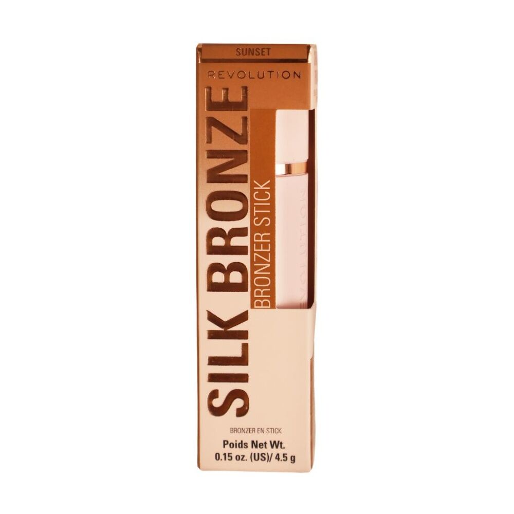 3PK Revolution Skin Silk Bronzer Stick Face Complexion Makeup Medium Sunset 4.5g