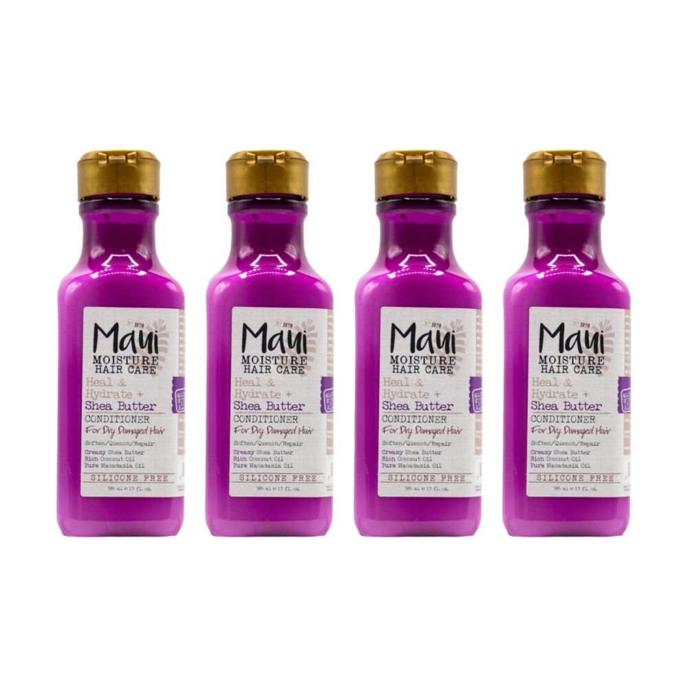 4PK Maui Moisture Heal & Hydrate Conditioner Dry/Damaged Hair 385mL Shea Butter