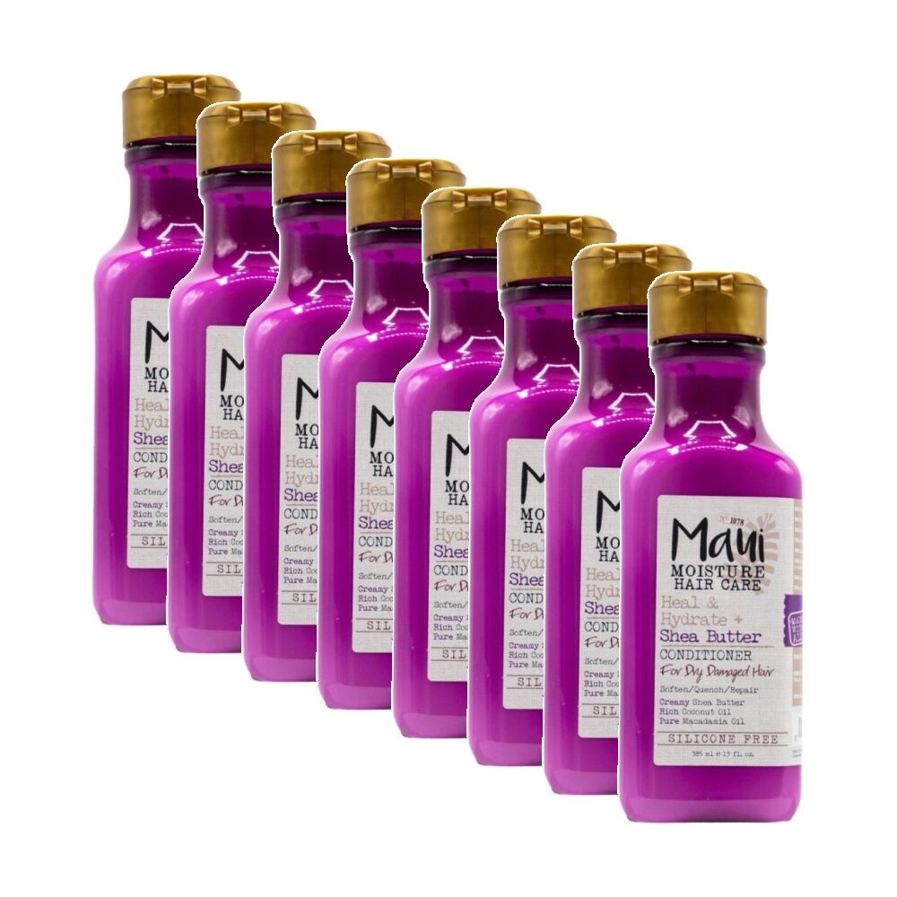 8PK Maui Moisture Heal & Hydrate Conditioner Dry/Damaged Hair 385mL Shea Butter