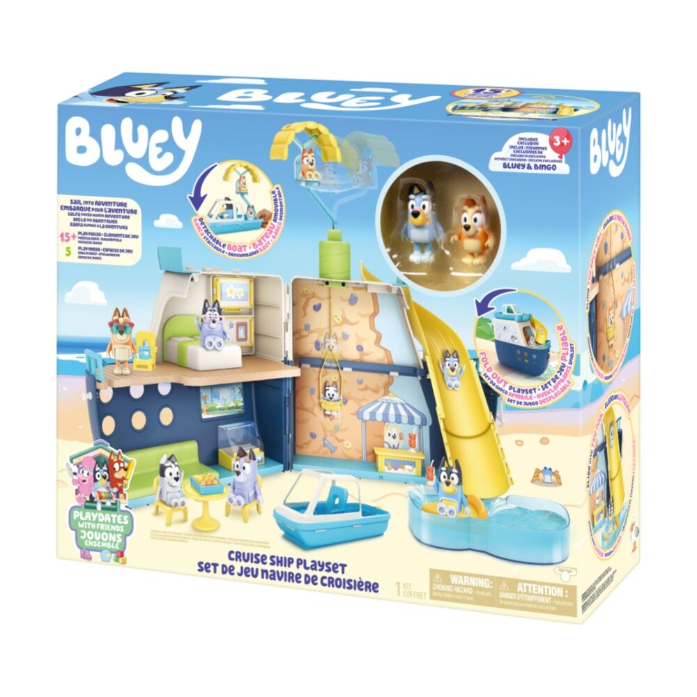 Bluey's Cruise Ship Playset Interactive Toy For Kids