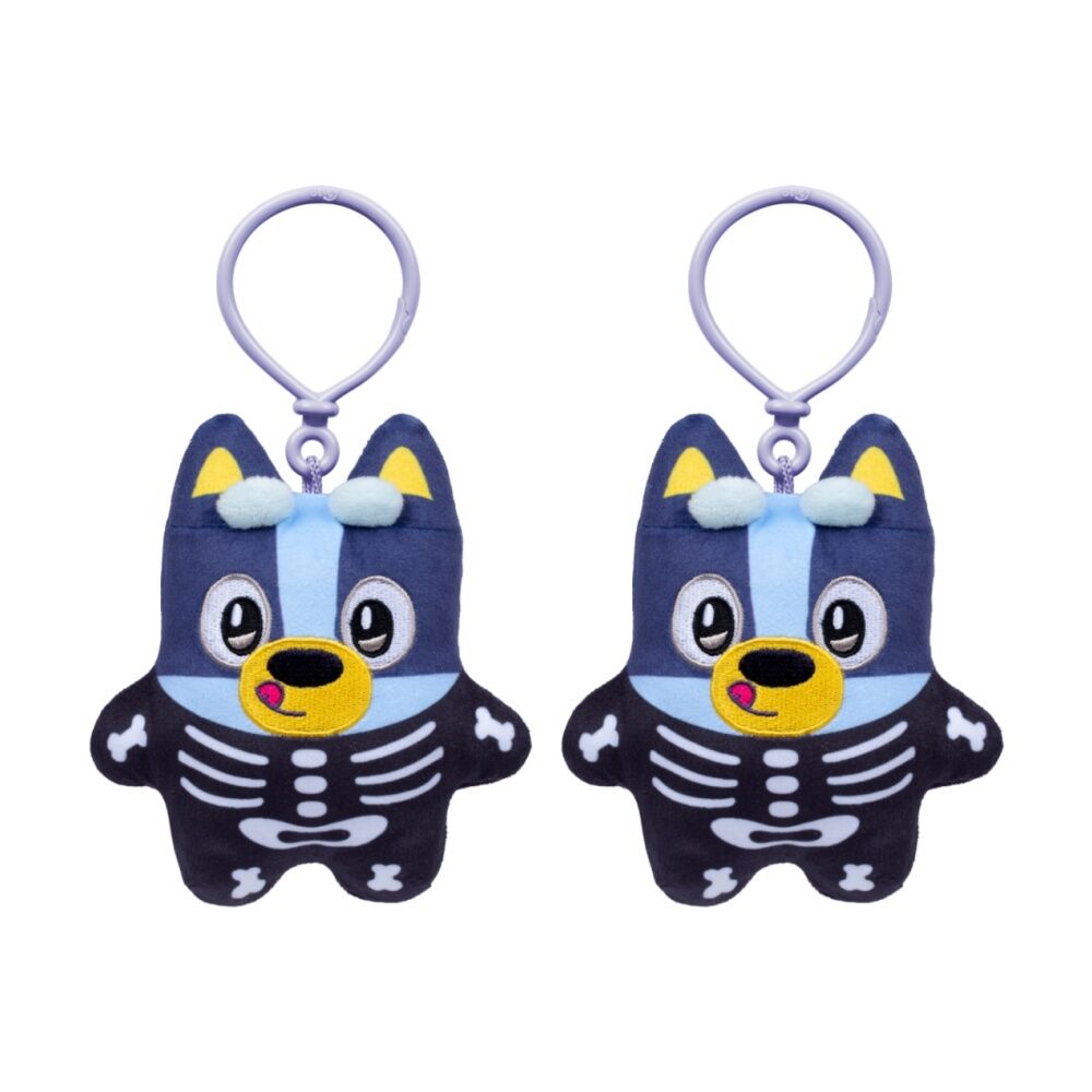 2PK Bluey Halloween Biscuits Mini Plush Keychain Assorted