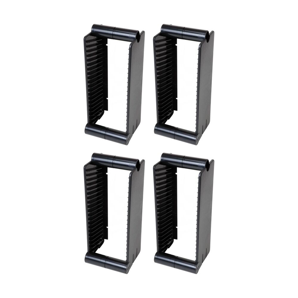 4PK Fischer Plastic 20 Unit Cd Rack / Stand CD Wall Mount