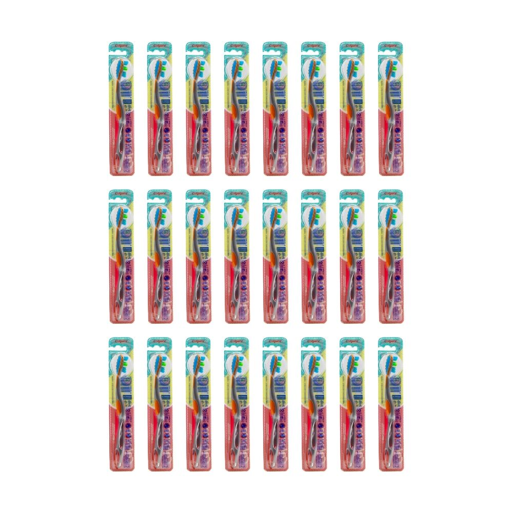 24PK Colgate Toothbrush Advances 360 Medium Bristles Effective Clean