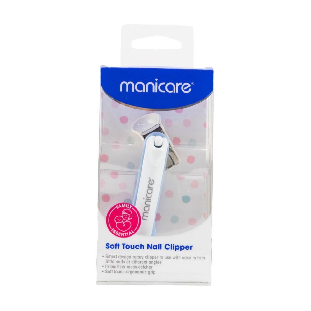 4PK Manicare Soft Touch Rotary Nail Clipper W/ Ergonomic Grip Stainless Steel