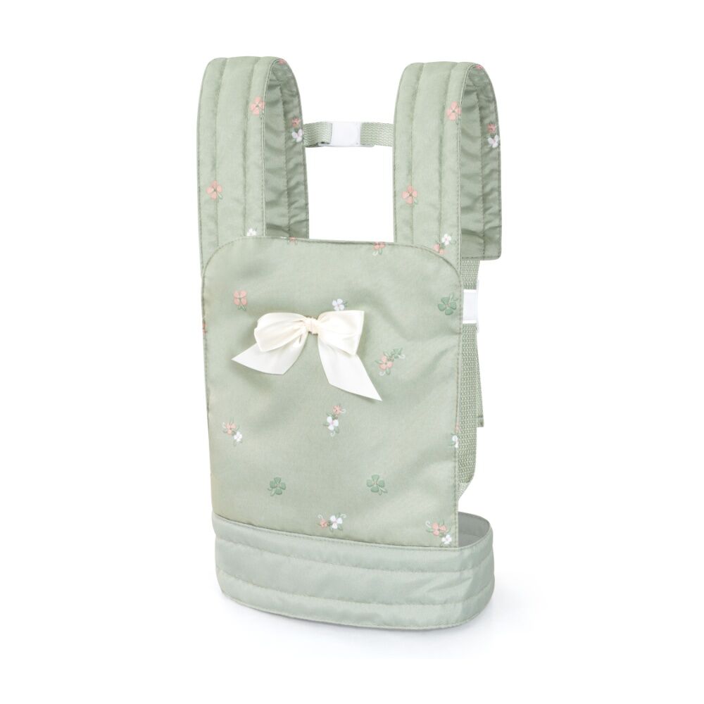 Bayer Doll Carrier Adjustable Straps Comfortable Carry Soft Sage Green 46cm