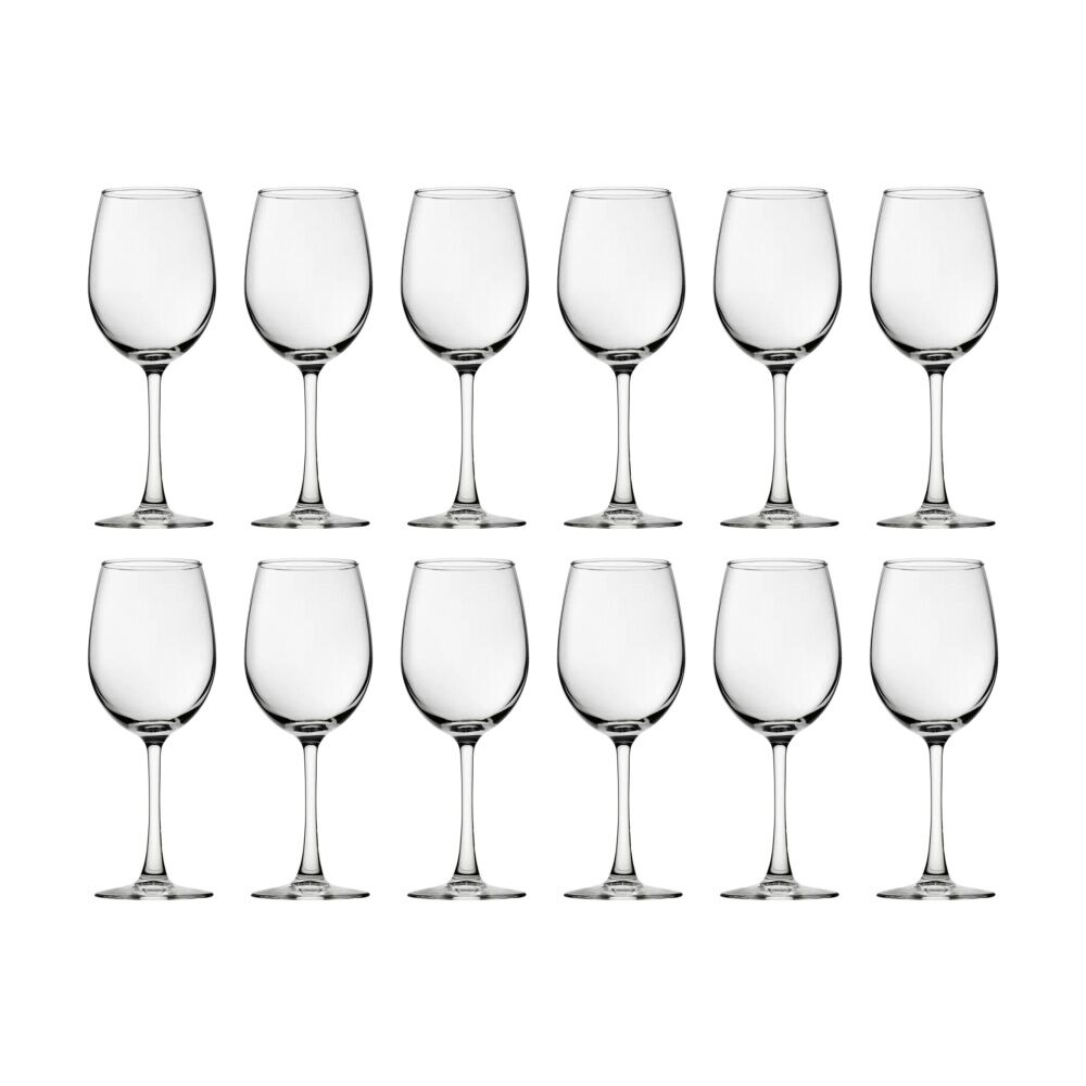 12PK Crown Glassware Vino Wine Elegant Stemmed Glass Drinkware 370ml