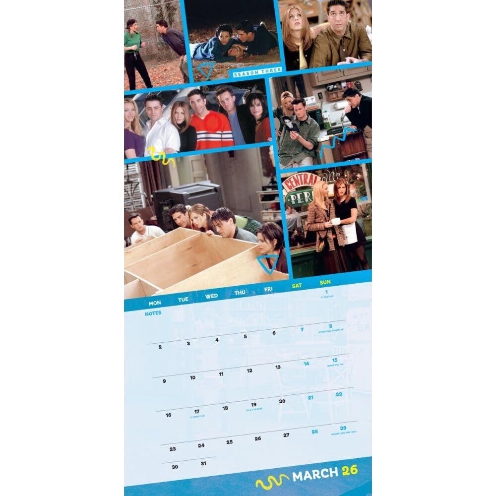 Friends TV Series 2026 Square Wall Calendar Room Decor 30x30cm