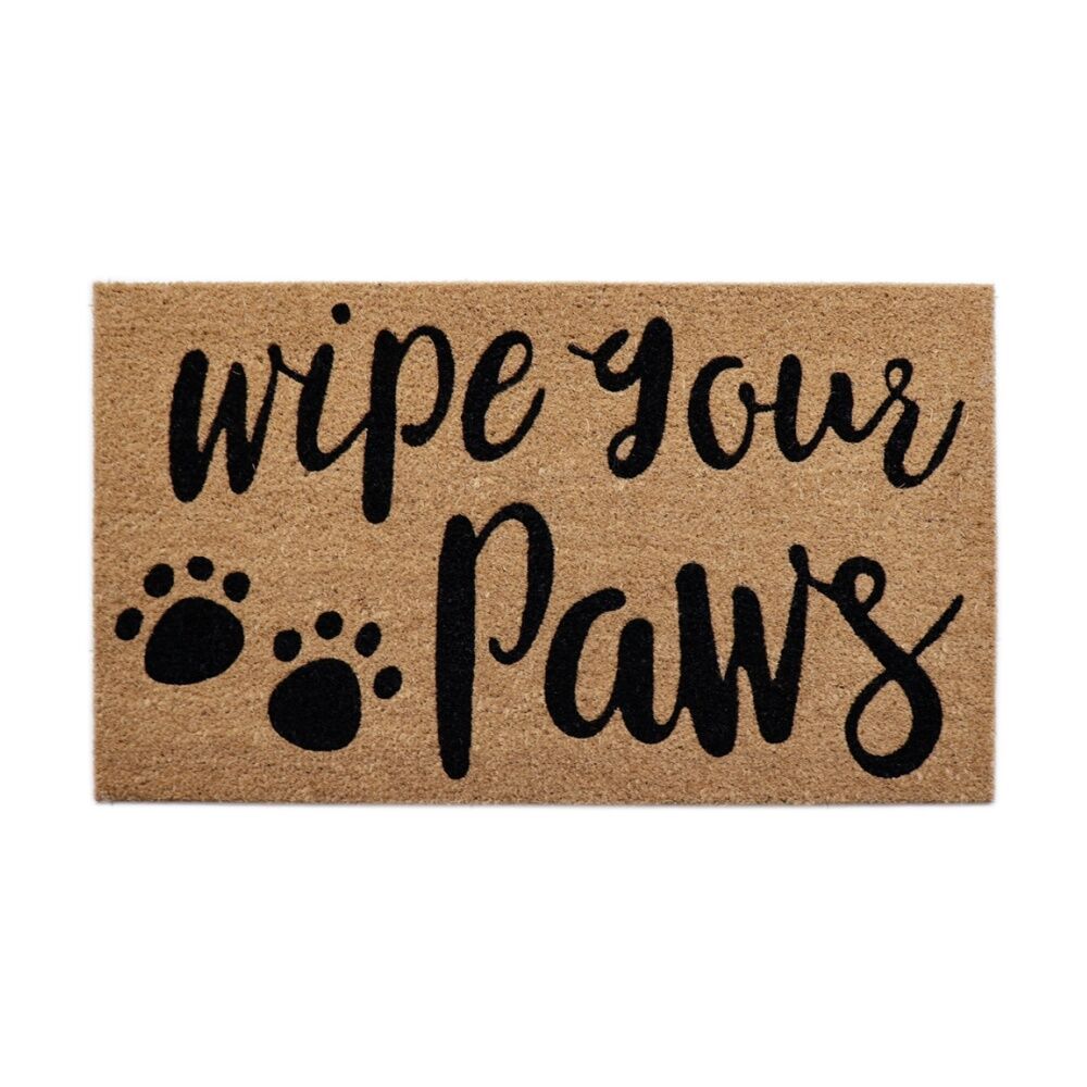 2PK Solemate Wipe Your Paws Coir Back Indoor/Outdoor Floor & Door Mat 45x75cm