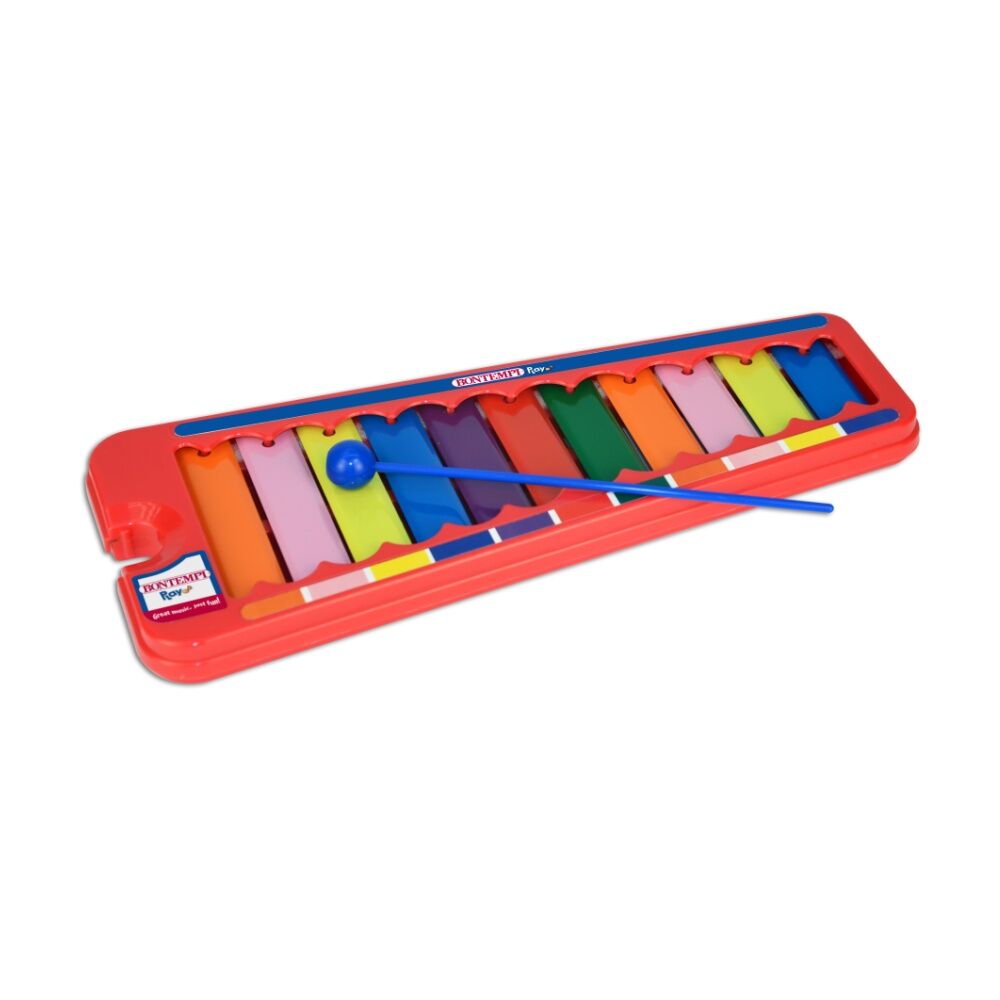 Bontempi Xylophone 11 Coloured Metal Notes With Stick Kids 3y+