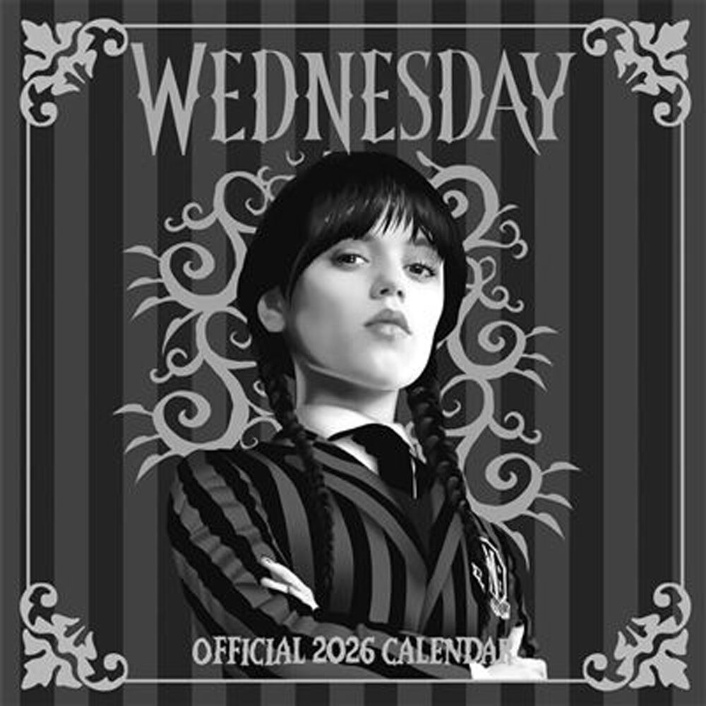 Wednesday Addams 2026 Square Wall Calendar Room Decor 30x30cm