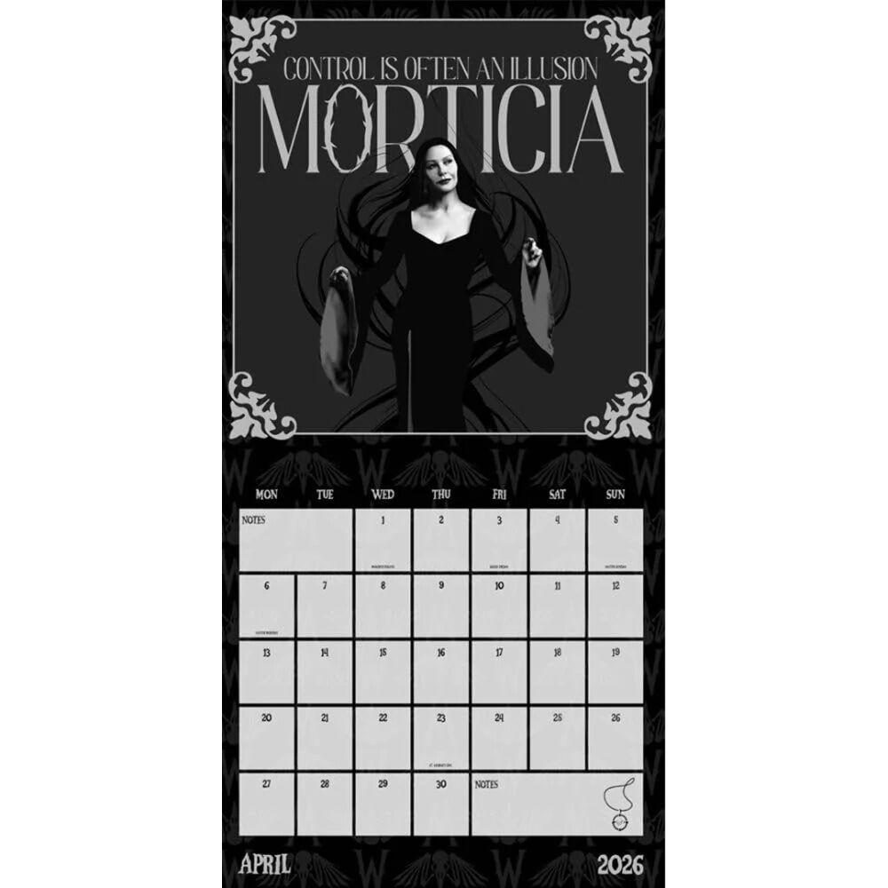 Wednesday Addams 2026 Square Wall Calendar Room Decor 30x30cm