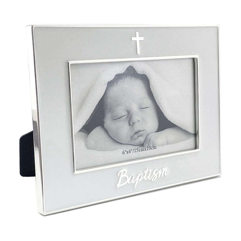 2PK Gibson Gifts Pure White Baptism 6x4 Home Decor Photo Frames Rectangular