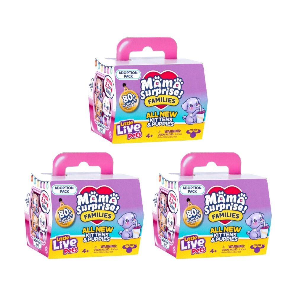 3PK Little Live Pets Mama Suprise Families Series 2 Adoption Set 4y+ Assorted