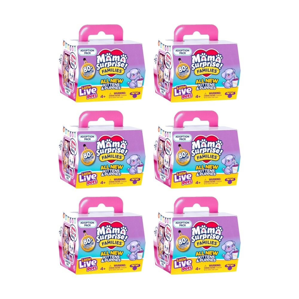 6PK Little Live Pets Mama Suprise Families Series 2 Adoption Set 4y+ Assorted