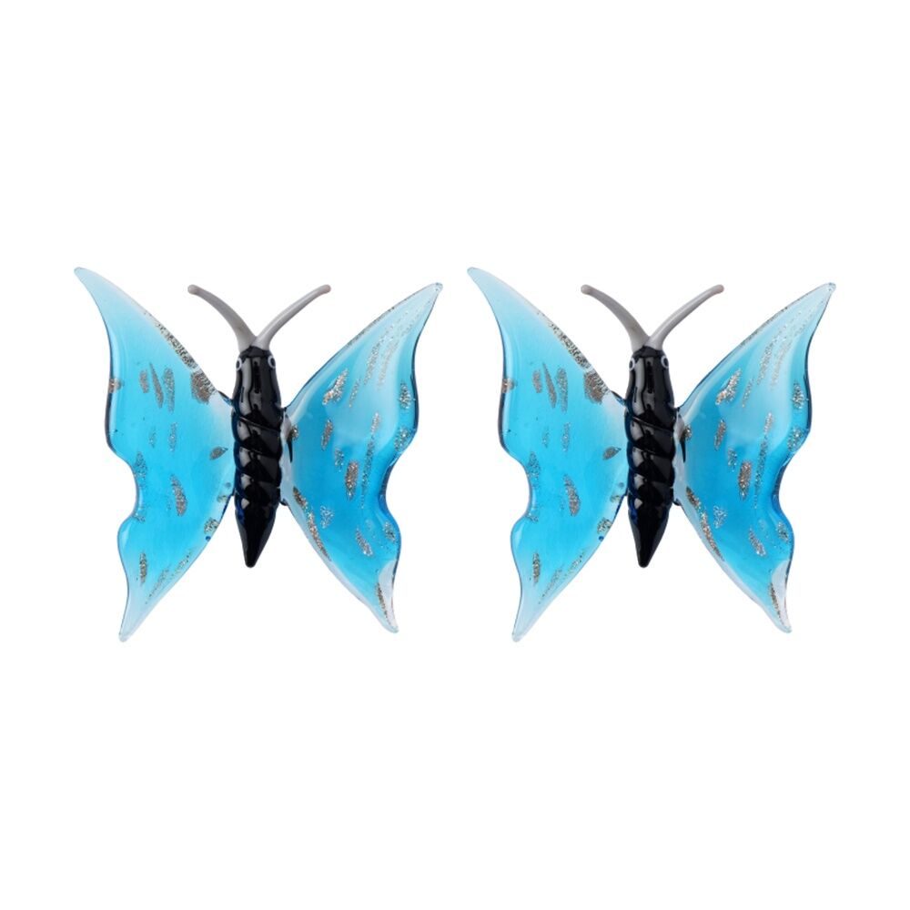 2PK Gibson Gifts Artisan Glass Butterfly Home Decoration Sculptures/Figurines