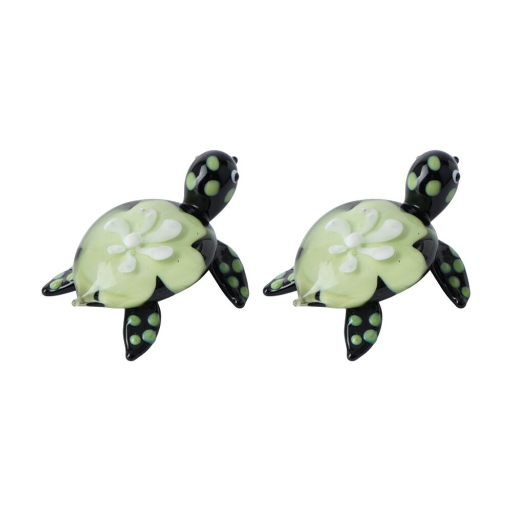 2PK Gibson Gifts Artisan Glass Turtle Home Decoration Sculptures/Figurines