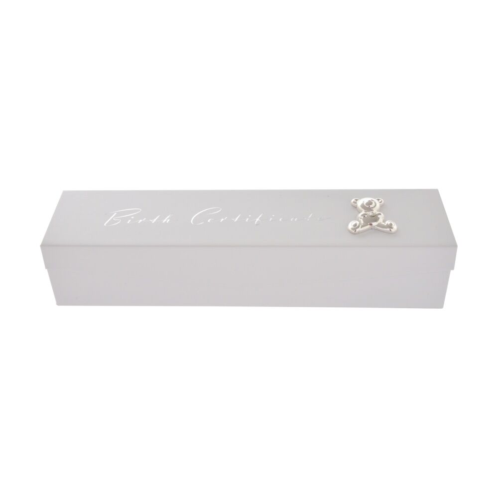 Gibson Gifts Birth Certificate Elegant Box Memory Keepsake White
