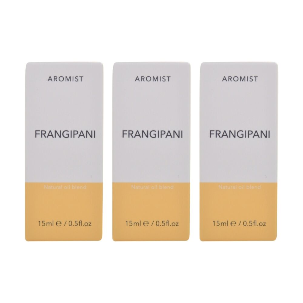 3PK Gibson Gifts Aromist Oil Frangipani Natural Remedies Aromotherapy