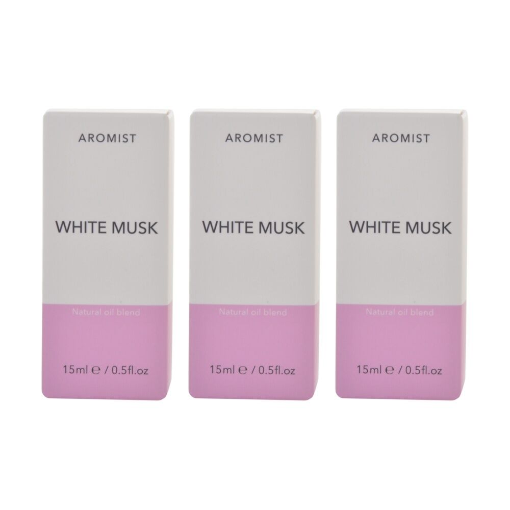3PK Gibson Gifts Aromist Oil White Musk Natural Remedies Aromotherapy