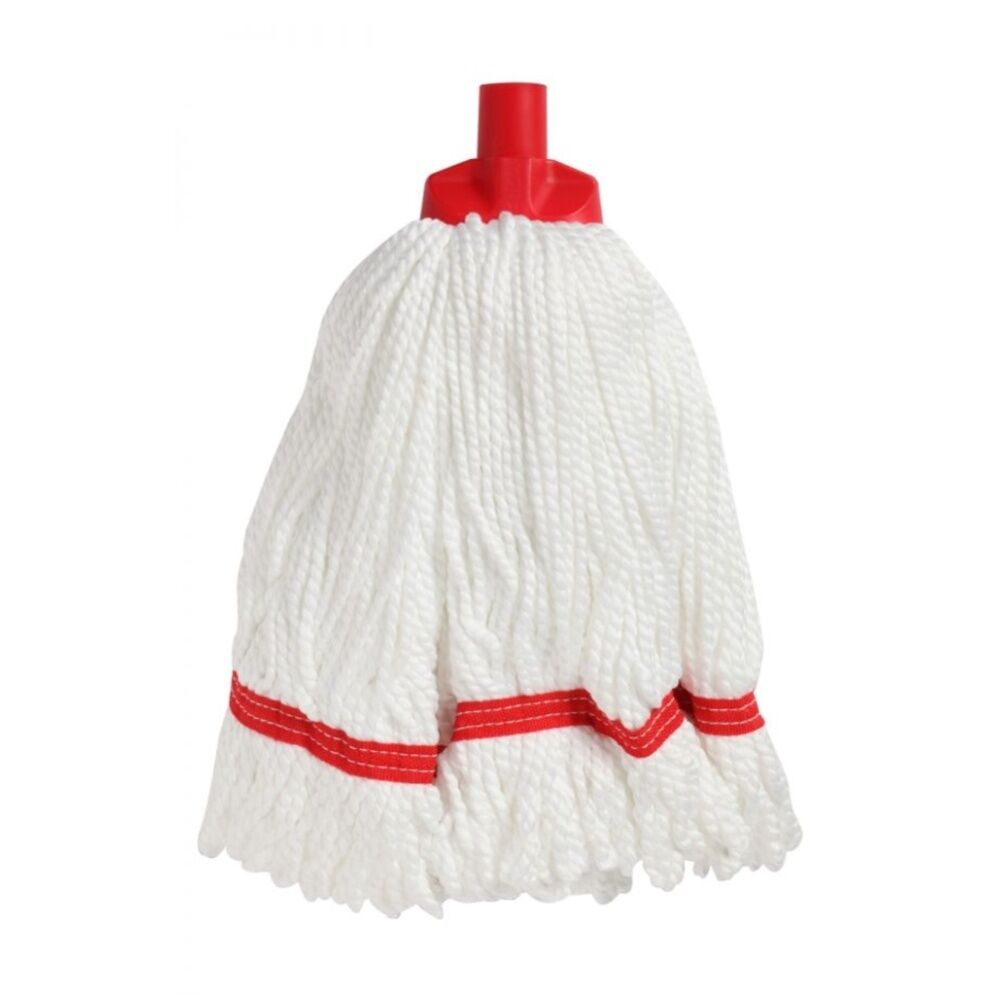 Edco 100 Percent Microfibre Yarn Round Mop W/ Loop Fibres Red