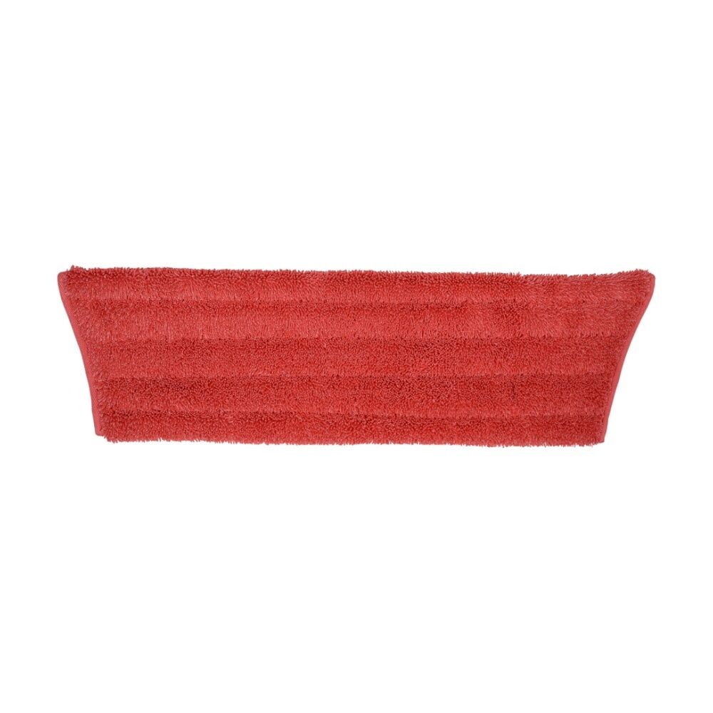 2PK Edco Enduro Microfibre Mop Pad Flat Refill Fits 27200 Frame Red 40cm