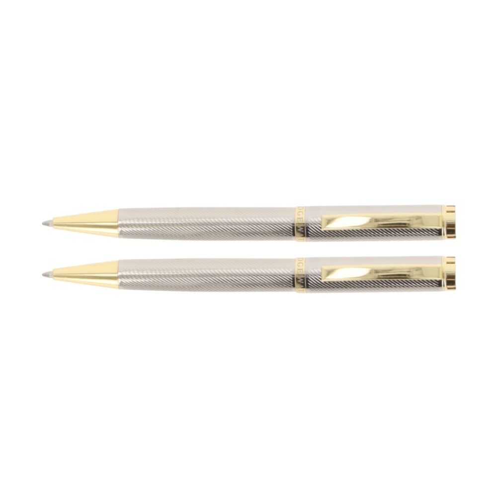 2PK Bridgewater Pen Company Textured 3 Piece Assorted Silver Gold Black Set