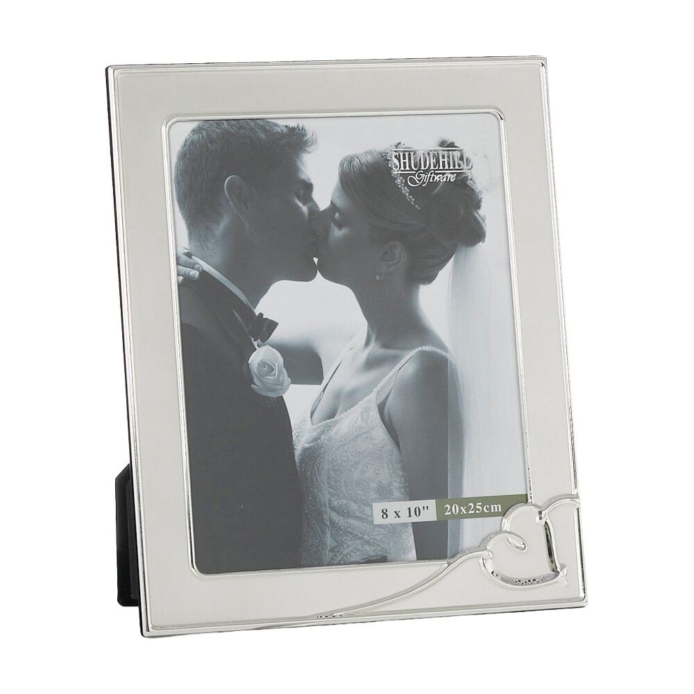 Gibson Gifts Silver Heart Photo Frame 8x10 MDF Metal Glass