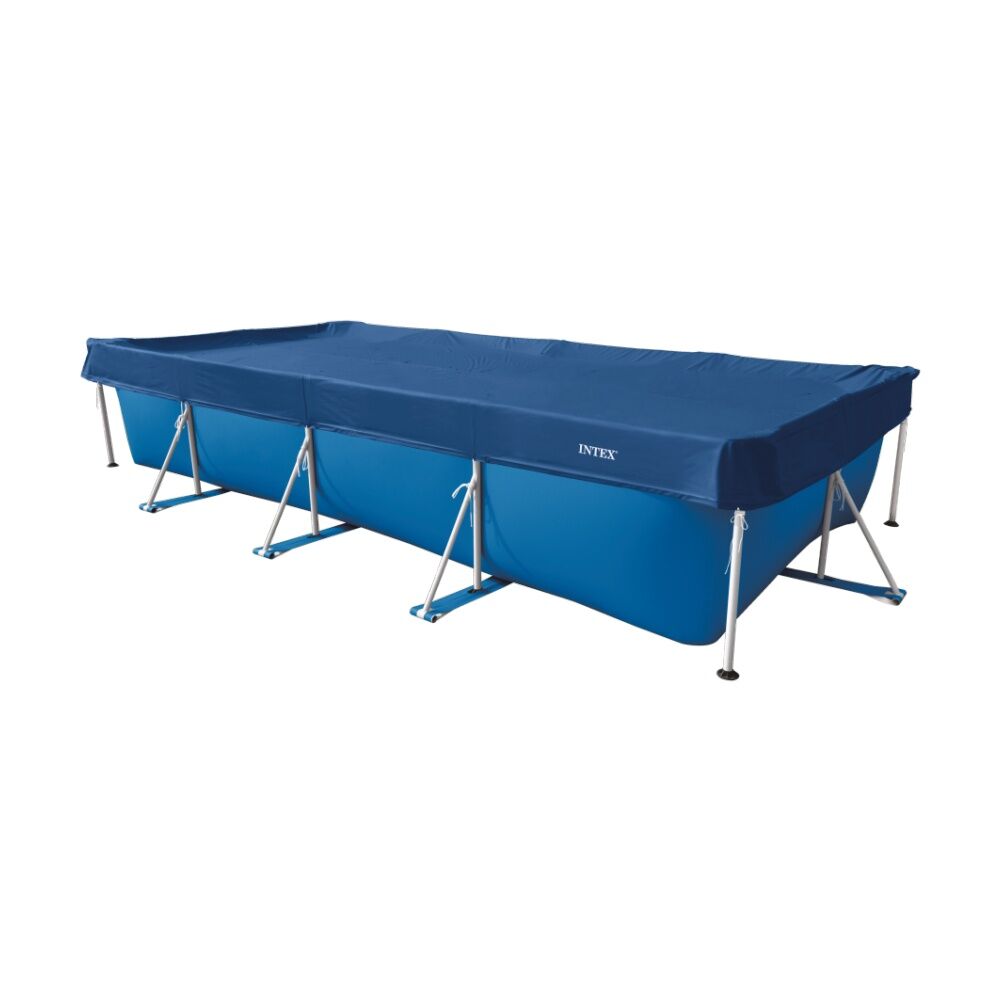 Intex 4.5x2.2m Rectangular All-Season Deluxe Pool Cover Blue UV Resistant