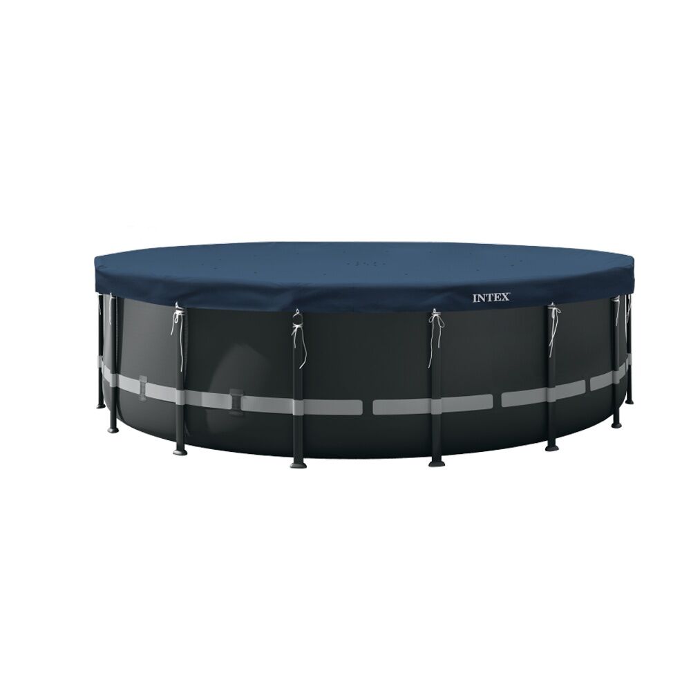 Intex 488x20cm Round All-Season Deluxe Pool Cover Blue UV Resistant