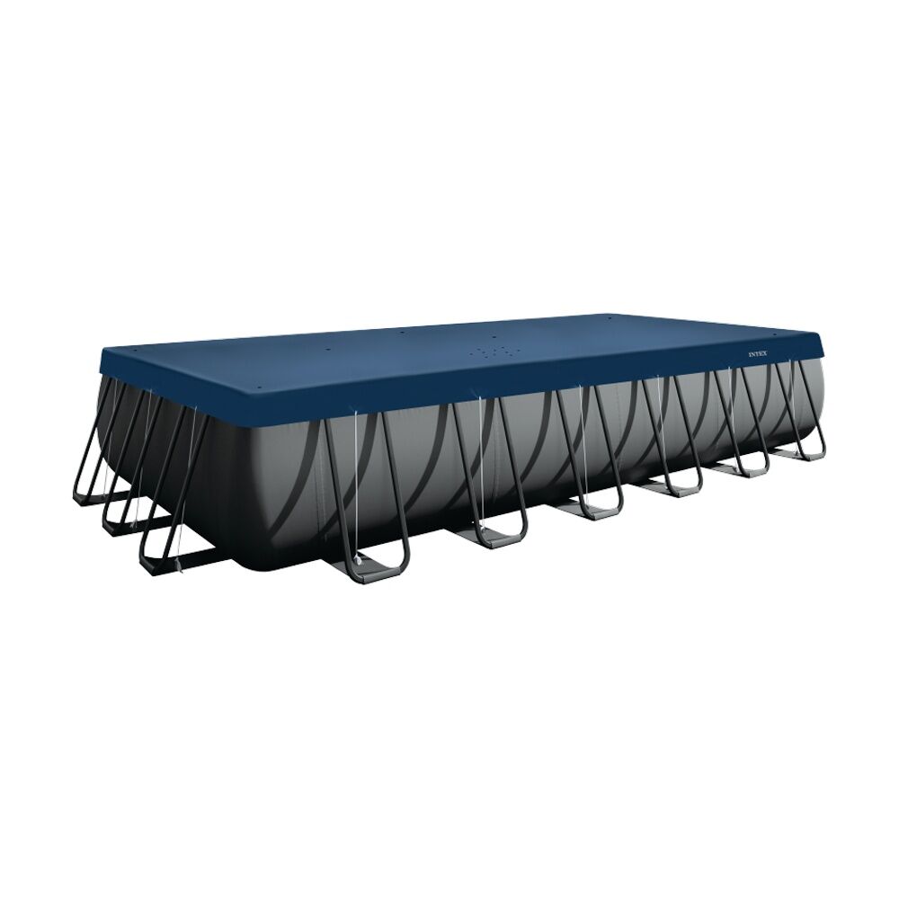 Intex 7.32x3.66m Rectangular All-Season Deluxe Pool Cover Blue UV Resistant