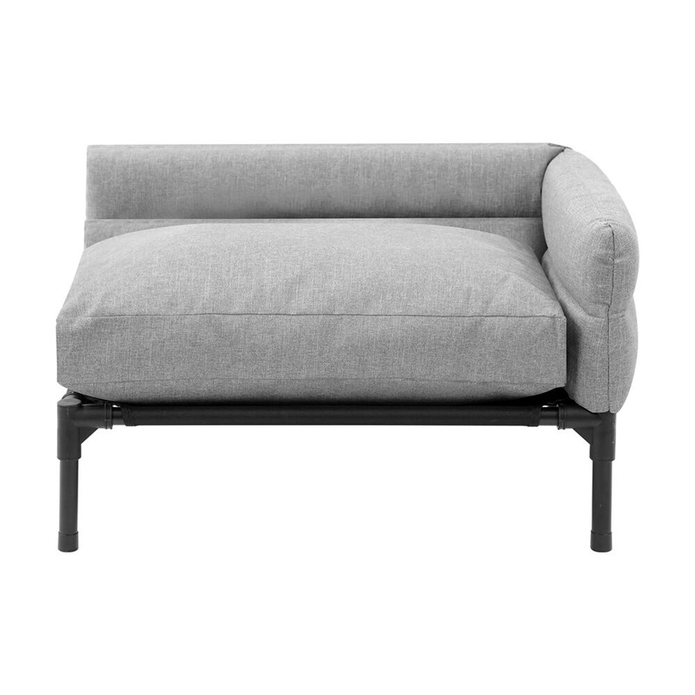 Paws And Claws Elevated Sofa Pet Dog Bed 64.5x49x38.5cm Linen Grey Medium