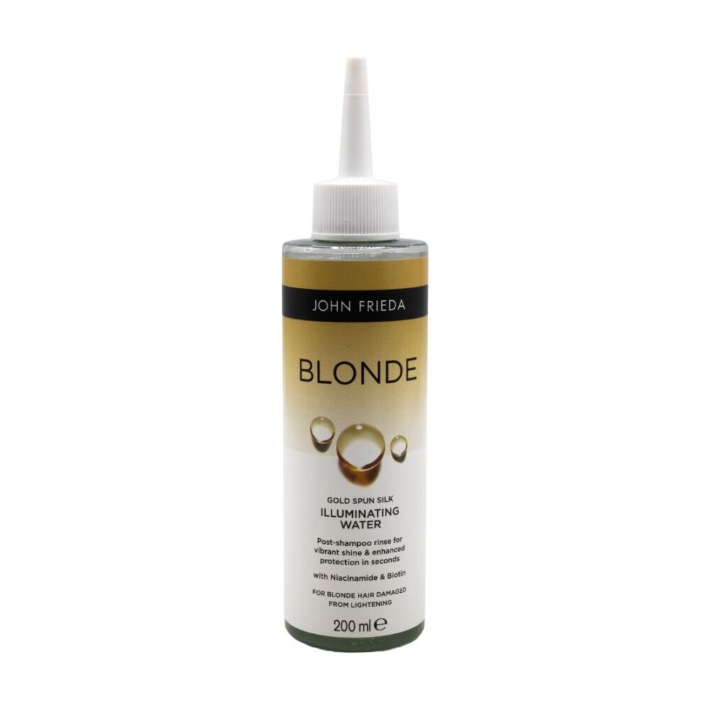 10PK John Frieda Illuminating Water Blonde Gold Spun Silk Post Shampoo R 200mL