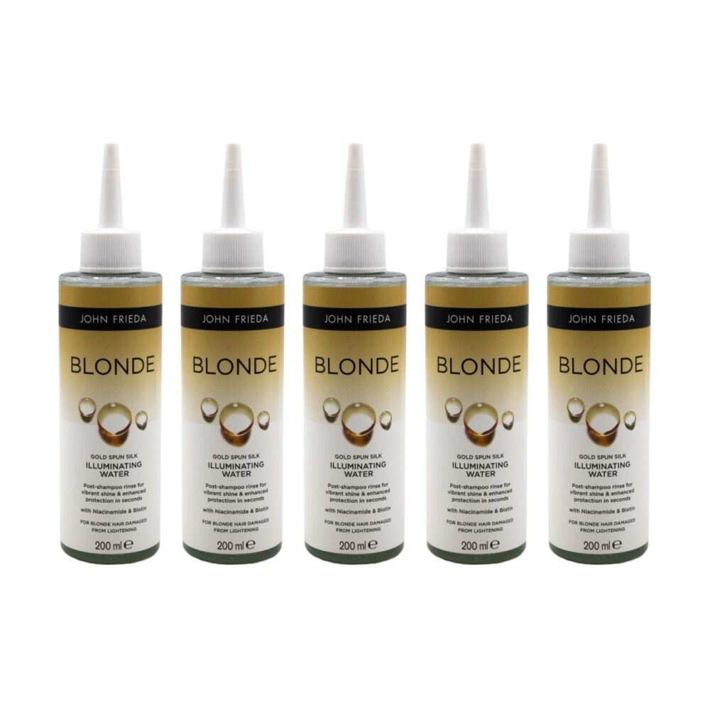 5PK John Frieda Illuminating Water Blonde Gold Spun Silk Post Shampoo R 200mL