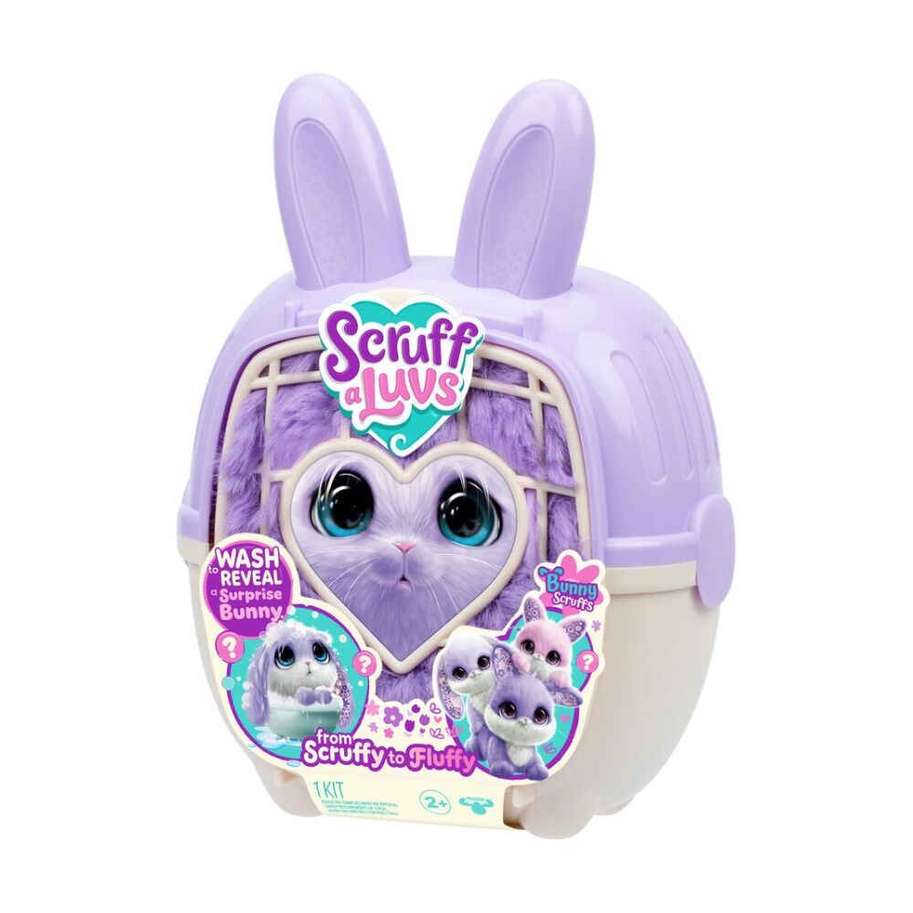 Scruffaluvs Series 2 Bunny Single Pack Kids Plush Toy W/ Carrier 2y+
